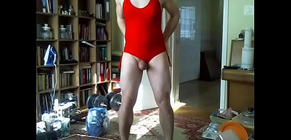  boy in hot one piece swimsuit